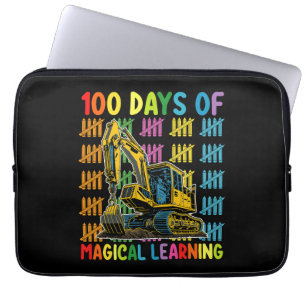 100 dagen magisch leren graafmachineschool laptop sleeve