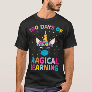 100 dagen Magisch leren klinken in masker T-shirt