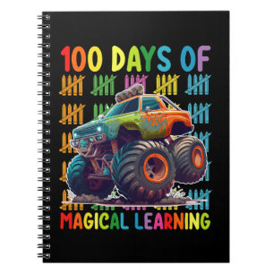 100 dagen magisch leren monstertruck school notitieboek