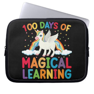 100 dagen magisch leren school eenhoorn meisjes laptop sleeve