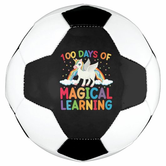 100 dagen Magische leerschool Unicorn Girls Voetbal (Voorkant)