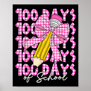 100 dagen meisjes kokette strik 100ste dag van sch poster