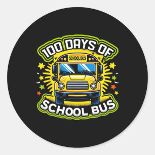 100 dagen met de schoolbus 1 ronde sticker