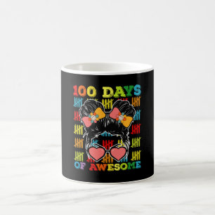 100 dagen met een geweldige rommelige knot 100ste  koffiemok