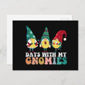 100 dagen met mijn Gnomies Grappig Onderwijs Schoo Briefkaart (Voorkant / Achterkant)