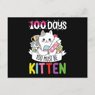 100 dagen moet je kitten kat van school zijn briefkaart