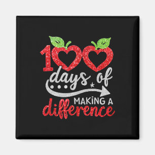 100 dagen om een verschil te maken Apple Heart Lee Magneet