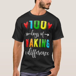 100 dagen om een verschil te maken op de 100e-dags t-shirt