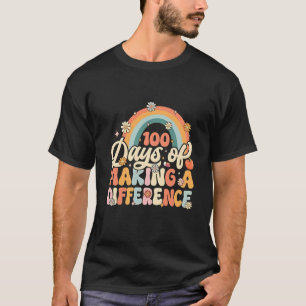 100 dagen om het verschil te maken Regenboogonderw T-shirt