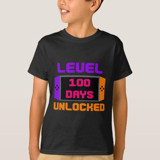 100 dagen ontgrendeld 100ste dag van de school Gam T-shirt (Voorkant)