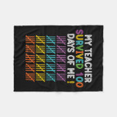 100 dagen op school, 100e schooldag fleece deken (Voorkant (Horizontaal))