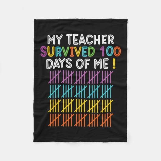 100 dagen op school, 100e schooldag fleece deken (Voorkant)