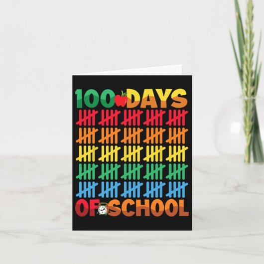 100 dagen op school, 100e schooldag kaart (Voorkant)