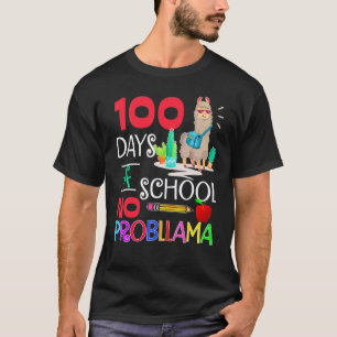 100 Dagen Op School Geen Probllama Lama Shirt Lama