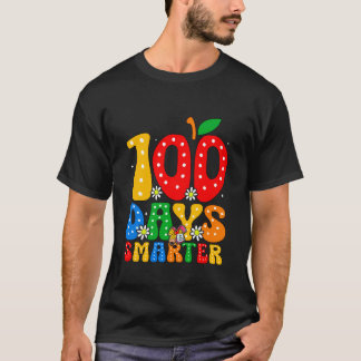 100 Dagen Op School Groovy 100 Dagen Slimmer Kinde T-shirt