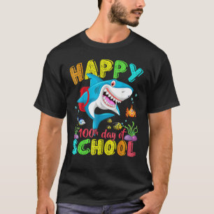 100 Dagen Op School Haai Grappig Idee Voor Ouders  T-shirt