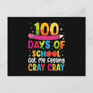 100 dagen op school kreeg ik het gevoel Cray Cray  Briefkaart
