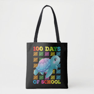 100 Dagen Op School Schildpad Leraar Student Draagtas