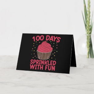 100 Dagen Overgoten Met Plezier Cupcake Schoolmeis Kaart