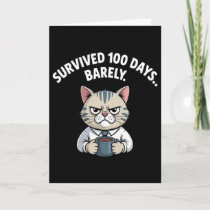 100 dagen overleefd door leraar leerling 100ste da kaart