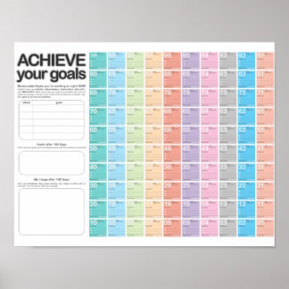 100-dagen planningskalender D-dag Poster