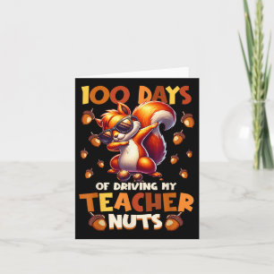 100 dagen rijden van mijn leraar Nuts Funny Squirr Kaart