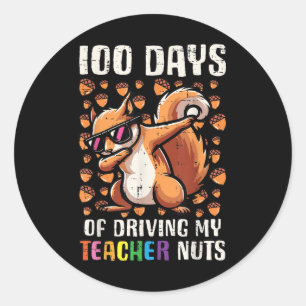 100 Dagen Rijdende Leraar Nuts 100ste Dag School Ronde Sticker
