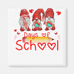 100 dagen Schattigee gnooms op school Magneet
