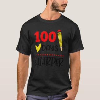 100 dagen scherper 100e schooldag leraren gestudee t-shirt