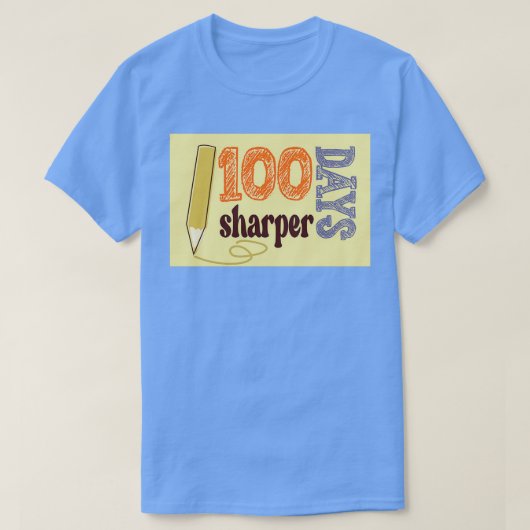 100 dagen scherper 6 t-shirt (Design voorkant)