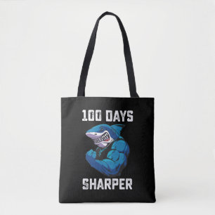 100 dagen scherper haai 100ste dag van school gym draagtas