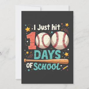 100 dagen school 100 dagen honkbal kaart
