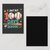 100 dagen school 100 dagen honkbal notitiekaartje (Voorkant / Achterkant)