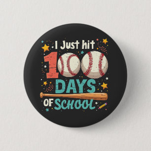 100 dagen school 100 dagen honkbal ronde button 5,7 cm