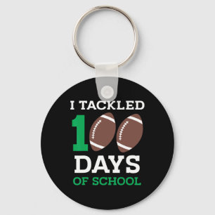100 dagen school 100e dag Football student Sleutelhanger