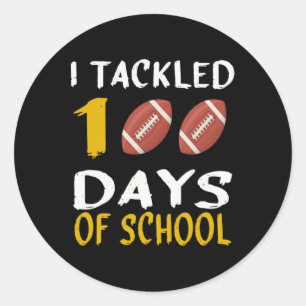 100 dagen school 100e dag school foo ronde sticker