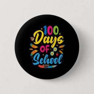 100 dagen school 100e schooldag ronde button 5,7 cm