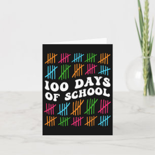 100 dagen school 100ste dag van de school student  kaart