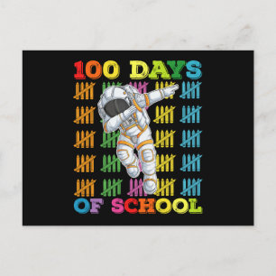100 dagen school astronaut leraar briefkaart