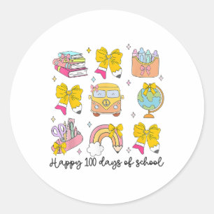 100 Dagen School Bruh Leraren Kinder Jongens Ronde Sticker