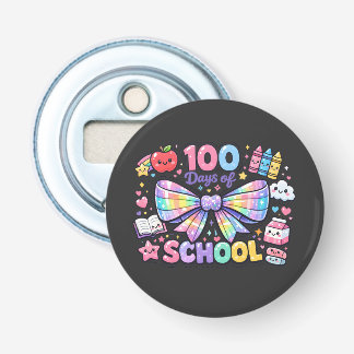 100 dagen school button flesopener