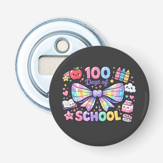 100 dagen school button flesopener (Voorkant)