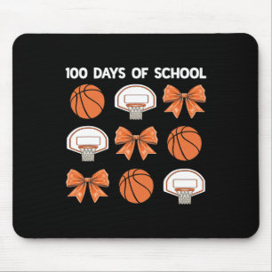 100 dagen School Bysketbyll Coquette Bow Teacher Muismat