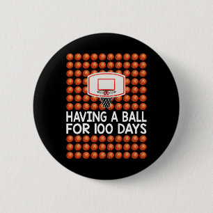 100 dagen school Bysketbyll voor jongens meisjes K Ronde Button 5,7 Cm