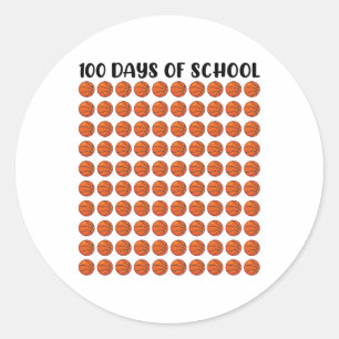 100 dagen school Bysketll 100ste leraar Ronde Sticker