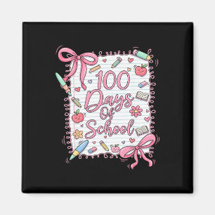 100 Dagen School Coquette Boog Voor Meisjes 100ste Magneet