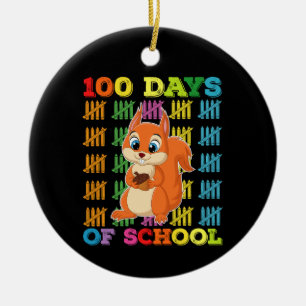 100 dagen school eekhoorn leraar keramisch ornament