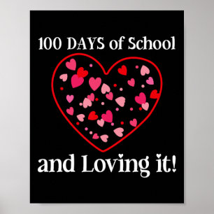 100 dagen school en liefdevolle IT-studenten lerar Poster