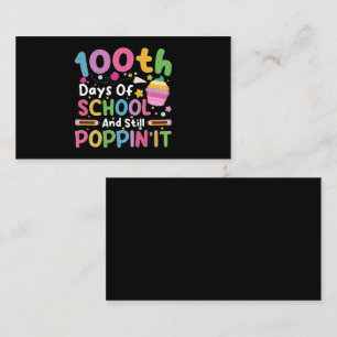 100 dagen school en nog steeds knallende meid visitekaartje