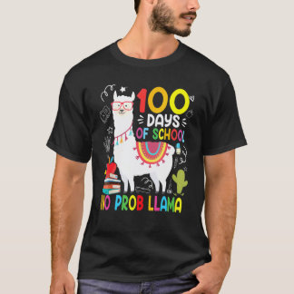 100 dagen school geen probleem lama 100e dag Te T-shirt